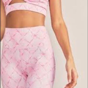 LoveShackFancy X Beach Riot Piper Legging Beaux Pink Bow Tie Dye